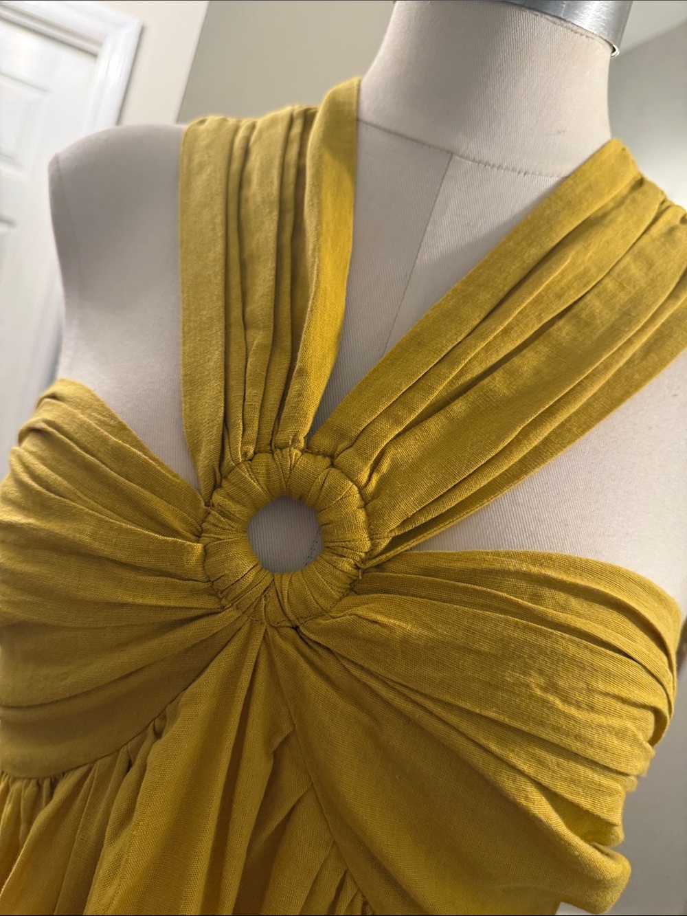Cleobella Mustard Halter Maxi Dress - Picture 4 of 12